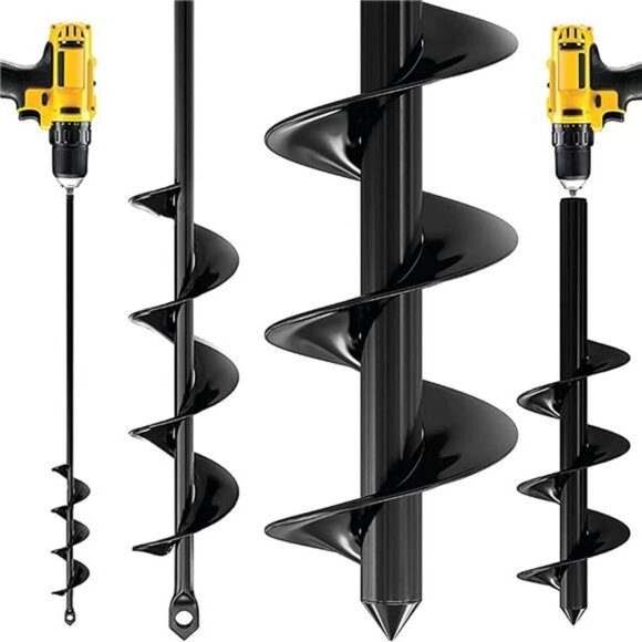 Drill Bit for Planting – 1.6 x 16 Inch & 3.5 x 16 Inch set - Garden Spiral Drill - Picture 1 of 7
